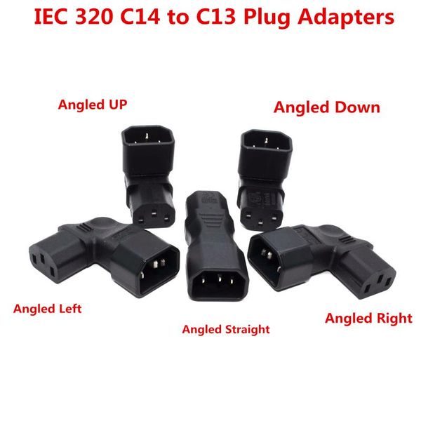 

smart power plugs plug adapter iec 60320 c14 to c13 strainght angle connector block