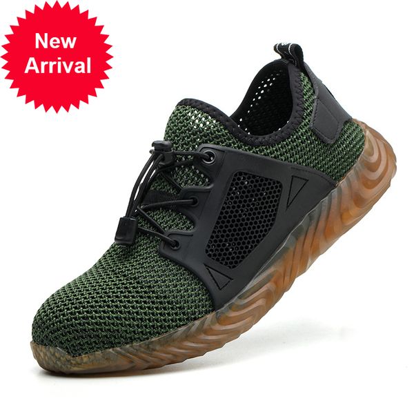 

breathing safety shoes... men of steel... indestructible toe... anti-smashing... light-size boots... from 35 to 48., Black