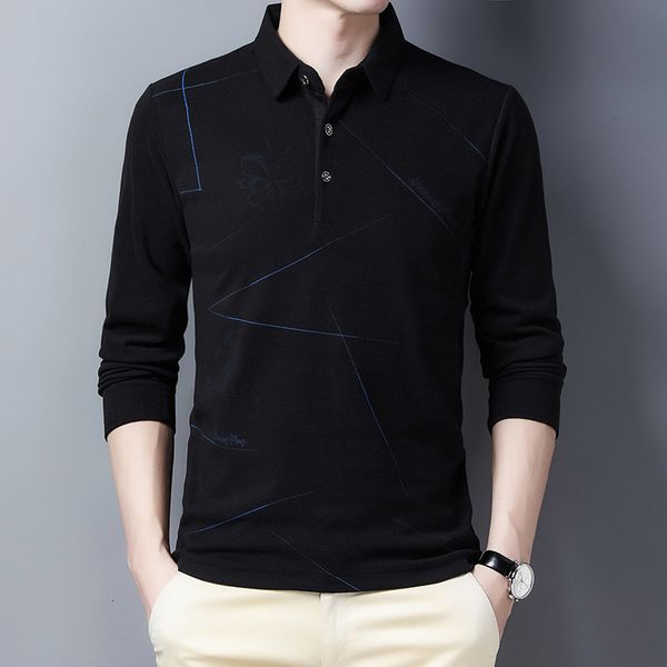 

ymwmhu new fashion men's thick long sleeve winter warm male clothing casual korean style polo shirt for men, White;black