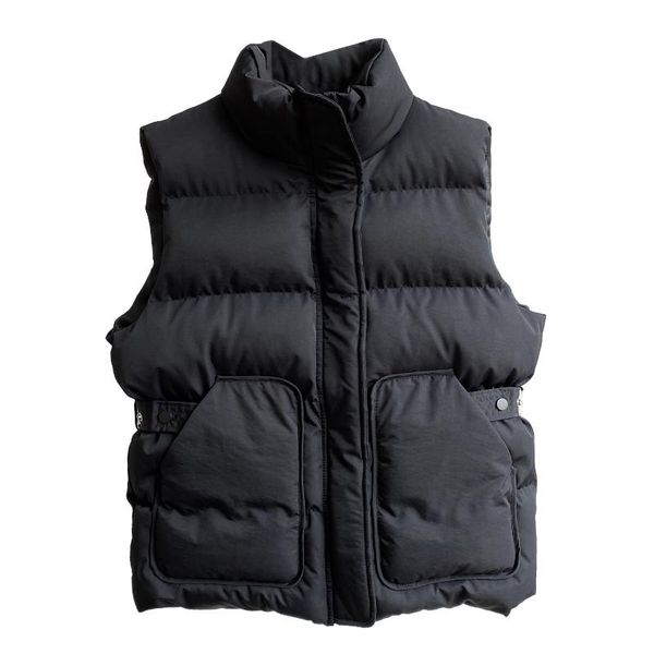 

women's vests 2021 ins winter fashion women outwear coat clothing vest #739, Black;white