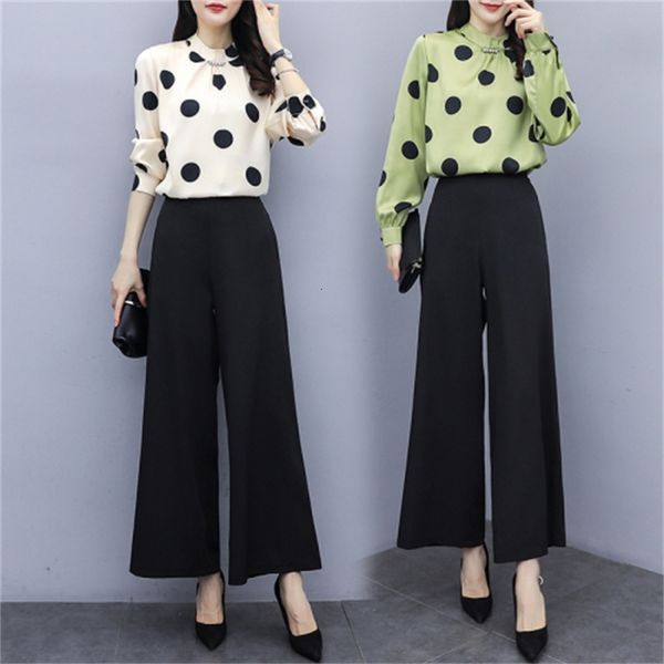 

dot office korean two pieces femme piece of clothes suit women pvzk, White