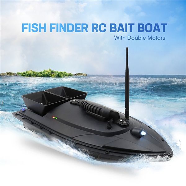 

flytec 2011-5 / v007 / v500 electric fishing bait rc boat 500m remote fish finder 5.4km/h double motor toys kit / rtr version y200413