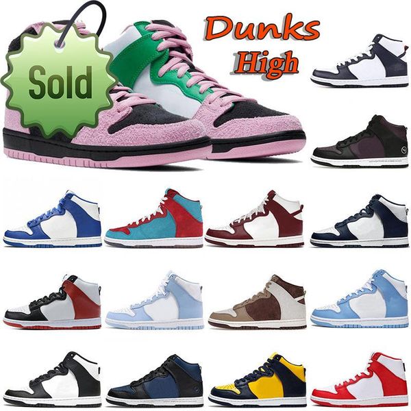 

high cut mens women invert celtics suede designer shoes sb dunks lucky green black white beige off dark grey sulfur fragment midnight