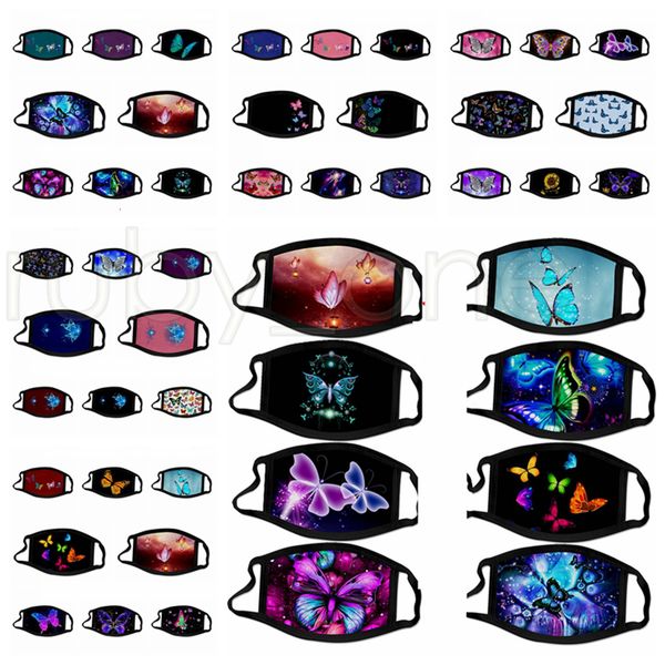 

personality designer face butterfly for children fashion 3d printing anti-dust breathable washable mask rra3413