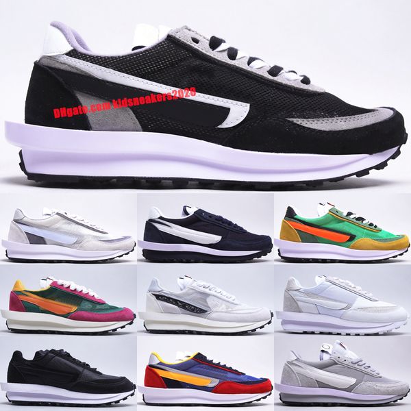 

fashion ldwaffle low men women running shoes fragment grey black nylon green multi blue void summit white pine green sacais outdoor trainers