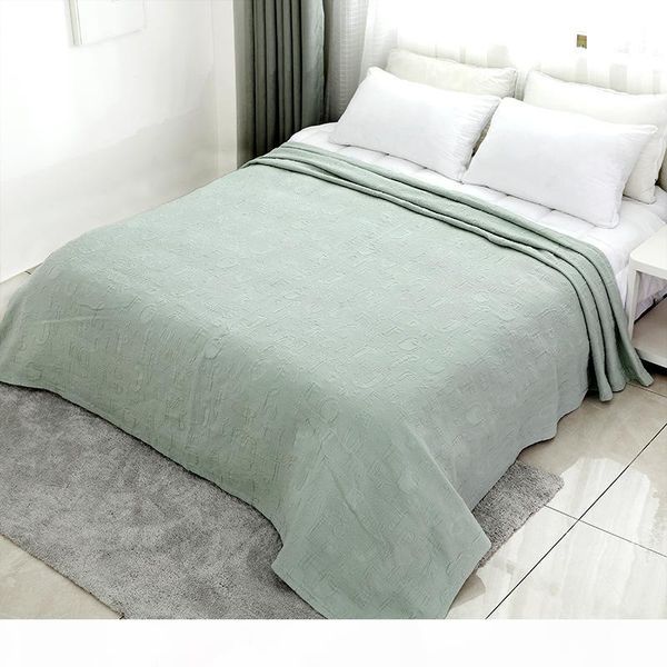 

pure cotton gauze multi-functional comfortable bed cover four seasons universal lettered style air-condition blanket bed sheet