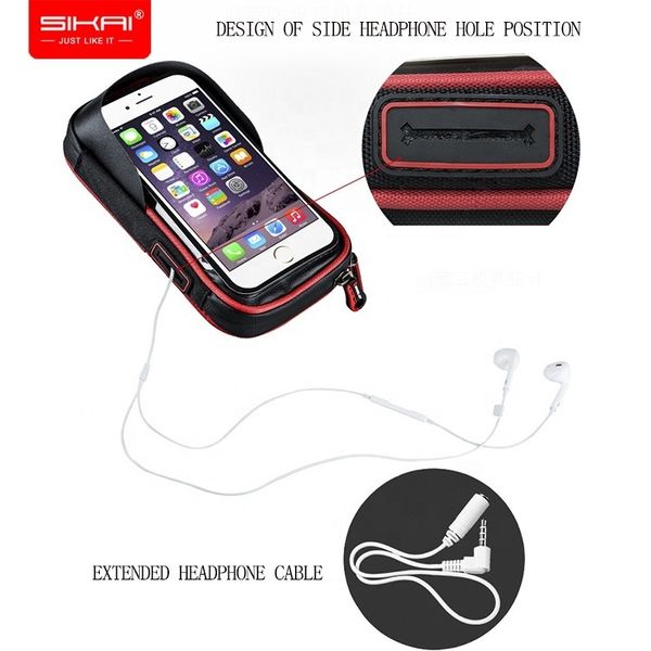 

4fds2awsikai 2019 dropshipping touch screen waterproof bike bag handlebar mount bicycle mobile phone holder