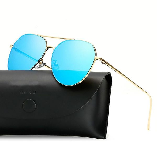 

sunglasses 2021 alloy fashion gold blue pilot women/men vintage pink sun glasses for womens gafas de sol mujer, White;black