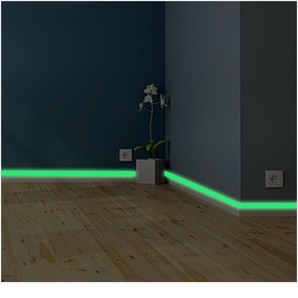 

luminous band baseboard wall sticker living room bedroom eco-friendly home decoration decal glow in the dark diy strip wmticr