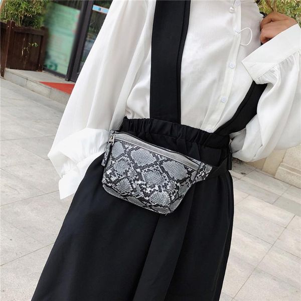 

casual waist bag for women leopard leather fanny pack phone pouch chest packs ladies wide strap belt bag female crossbody flap