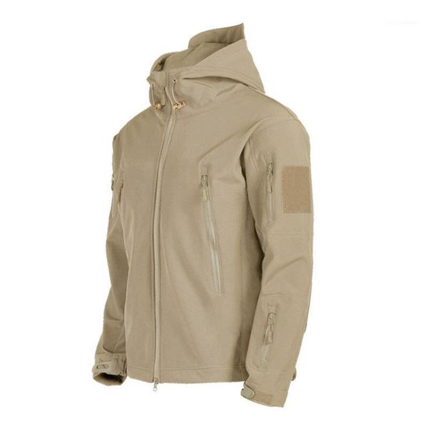 

men hooded coat army zipper long sleeve outerwear plus size combat pocket jacket1, Black;brown