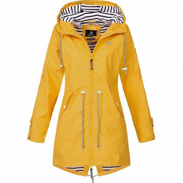 

women's jacket trench coat raincoat outdoor jacket traveling rainy days / wet road hiking fall winter spring long coat regular fit wate, Tan;black