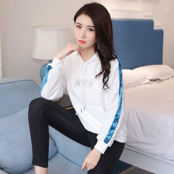 

lhq women's spring clothes 2018 new long sleeve korean version loose hat shirt pullover student hoodies and sweatshirts1, Black