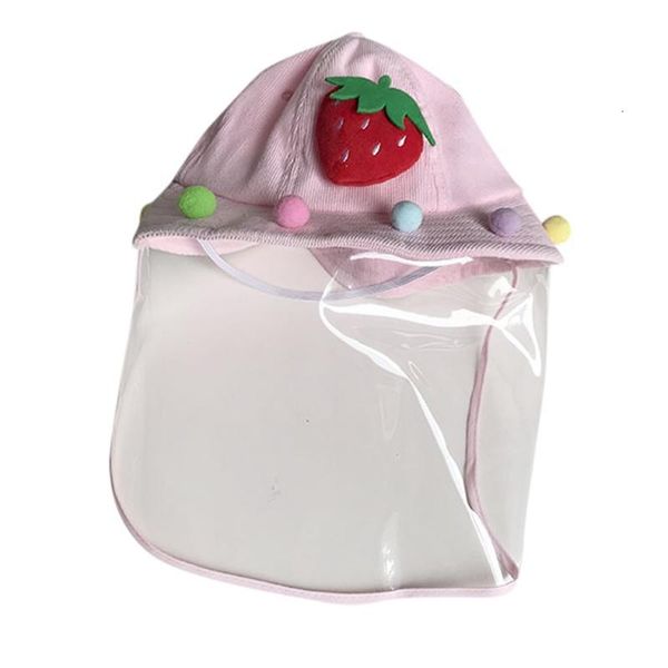 

anti-spitting protective hat removable cartoon kids boy girl fisherman cap eye protection dustproof cover