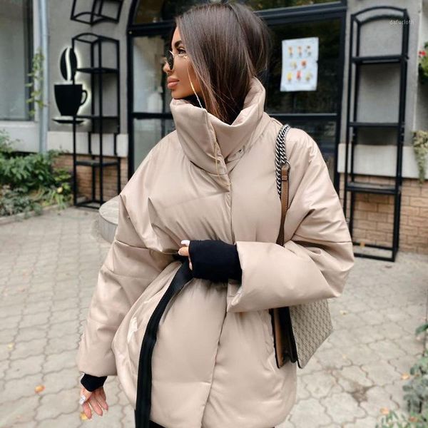 

dpsde 2020 women fashion street casual style outwear long sleeve high collar single-breasted pure color outwear1, Black;brown