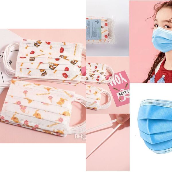 

dast and face children's fog disposable mascherine blue mask cartoon child kids 3 layer ply masfq4i 2vphc
