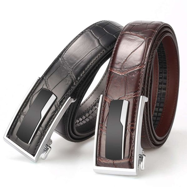 

automatic buckle leather belt for men, Black;brown