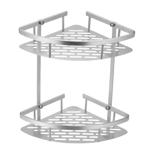 

new 2 tier corner storage holder shelves bathroom shampoo shower kitchen storage rack organizer bath accessory sets