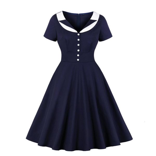 

summer 2020 women's contrast hepburn dress style skirt 2182, Black;gray