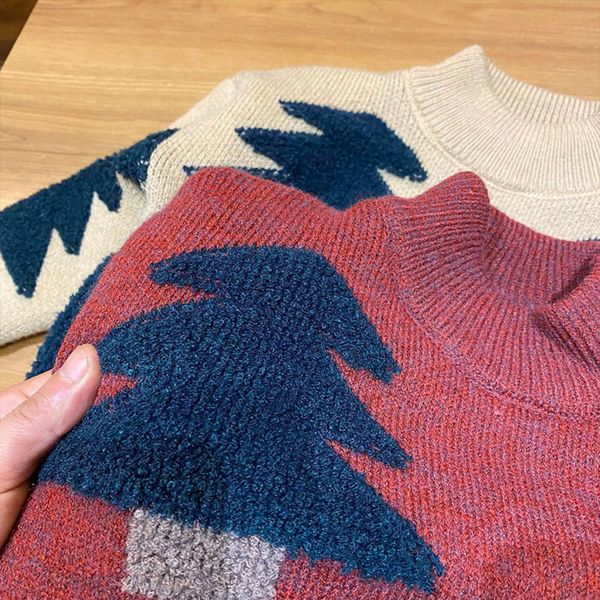 

sweater thickened amp; plush girls' turtleneck 2020 new foreign sle autumn & winter baby's knitted pullover be0n, Blue