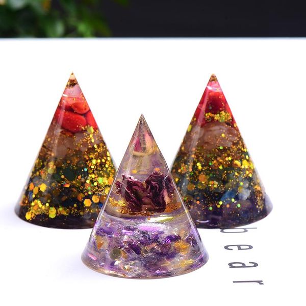

decorative objects & figurines 1pc natural crystal gravel reiki stone dried flower orgonite silicone mould diy resin decor craft jewelry mak