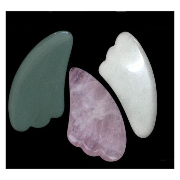 

pink triangle facial massage gua sha board natural jade stone care healthy guasha board scraping massage board prevent wrinkle bh1735 bnofb