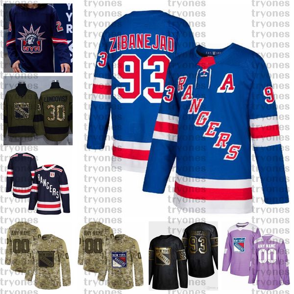 

2021 reverse retro customize 93 mika zibanejad new york rangers hockey jersey golden edition camo veterans day fights cancer stitched, Black;red