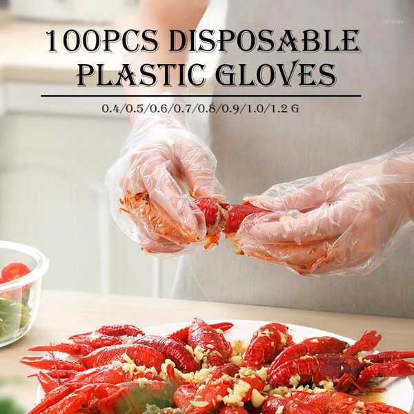 

100pcs/set gloves fruit vegetable gloves disposable for restaurant kitchen bbq eco-friendly plastic1