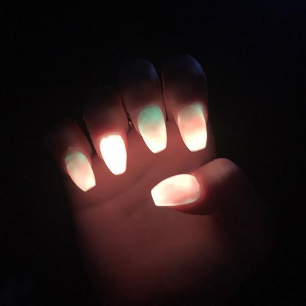 

1 bottle nail art crystal powder glow in dark glitter pigment luminous carving extension halloween christmas acrylic dus qyltlk, Silver;gold