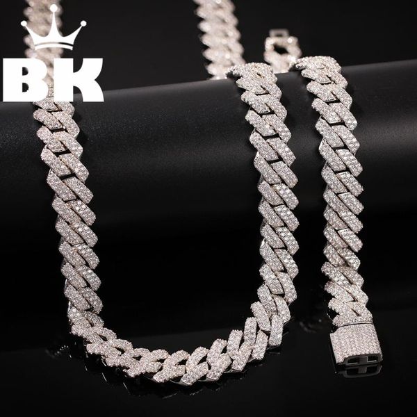 

bling king 13mm 2row cz цепочка браслета cz набор золотой серебристый цвет хип-хоп микро асфальтированный кубический цирконий блестящий медь, Silver