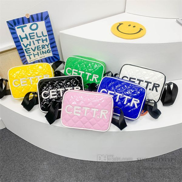 

boys letter backpacks kids diamond lattice quilted single shoulder bag girls large capacity messenger bags children casual backpack q5094