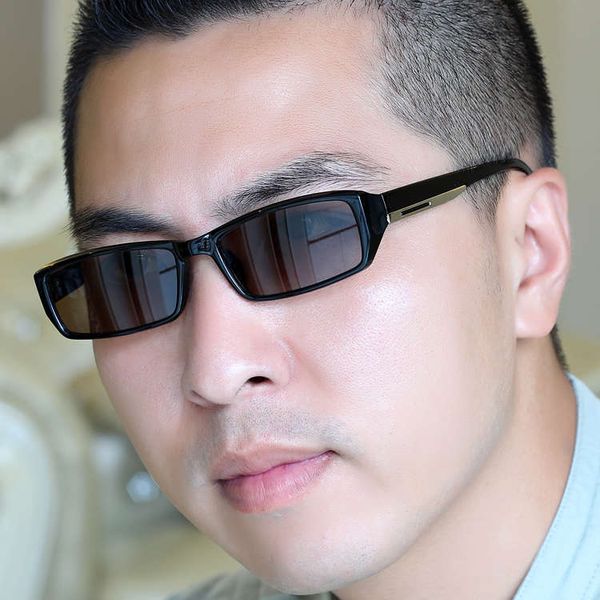 

2020 new fashion black frame crystal men's and women's natural stone lens sunglasses radiation protection