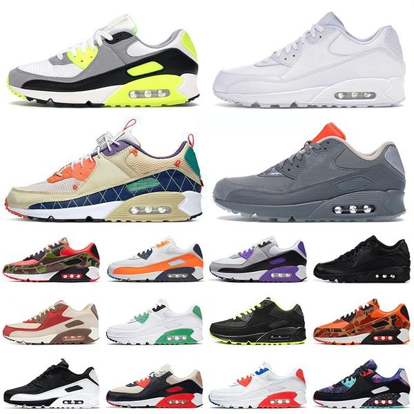 

2019 new 90 running shoes classic men women sports shoes black red white trainer air cushion breathable air90 canvas shoes jutt9, White;red