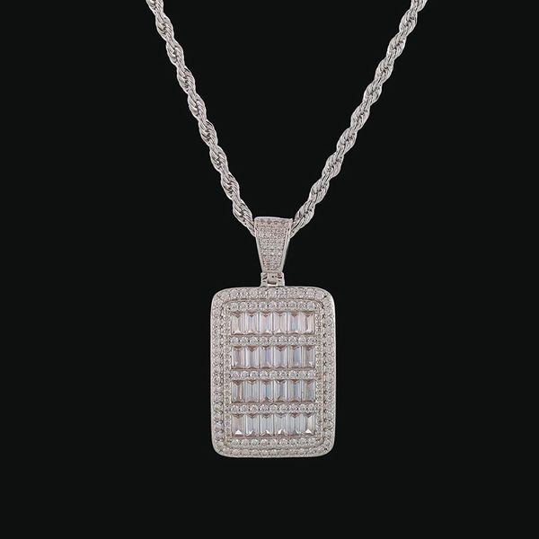 

factoryu7i6cage bling tag new pendant dog & necklace men's hip hop jewelry steel rope chain gold color full cubic z