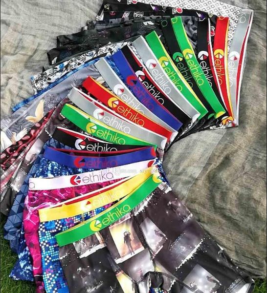 

2020 new designer ethika mens underwear boxer premium cotton boxers men underwear breathable underpants cuecas masculina boxers64564, Black;white