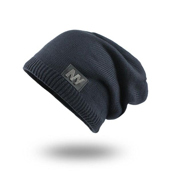 

flb] men's knit hat beanies men winter hats for men bonnet skullies caps women winter beanie warm thicken baggy mask hatsf18003 bbyrgo, Black;white