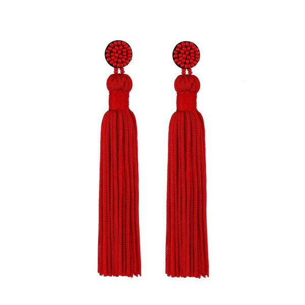 

1pair polyester thread earrings tassel pendant diy jewelry making craft tassel female personality decoration h bbyerq