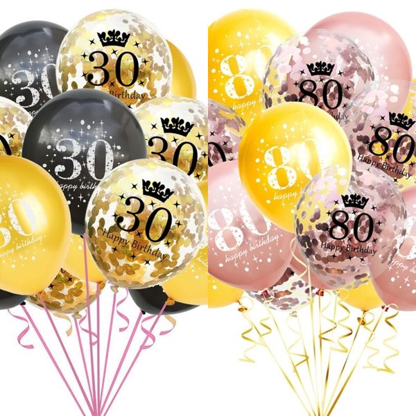 

metallic pastel anniversary balloon 2021 latex confetti balloons birthday party wedding engagement decoration baby shower ornament gg12203