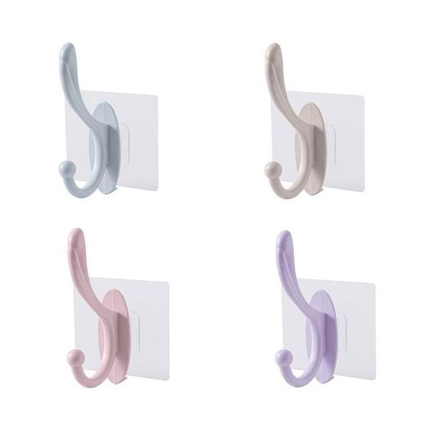 

transparent suction cup hook self adhesive wall hooks seamless stickers kitchen bathroom wall-mounted strong suction bbydiv
