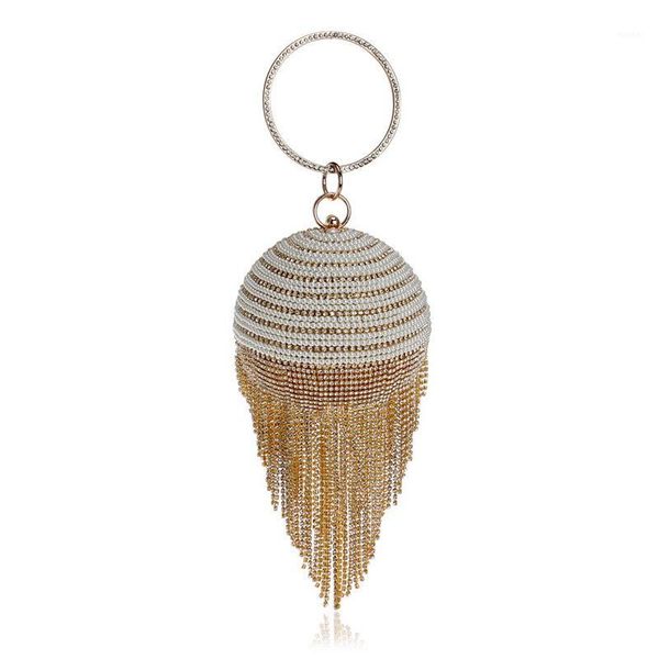 

evening bags women's unique european and american tassel rhinestone evening1