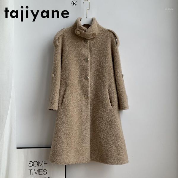 

tajiyane winter coats women 2020 real fur coat women's 100% wool jackets woman clothing slim koream style abrigo mujer tn15311, Black