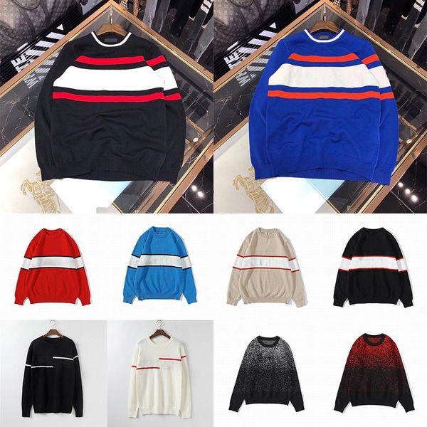 

20ss mens womens дизайнер свитер люкс буквы пуловер мужские толстовки с длинным рукавом активная толстовка вышивка трикотаж зимняя одежда 20, White;black