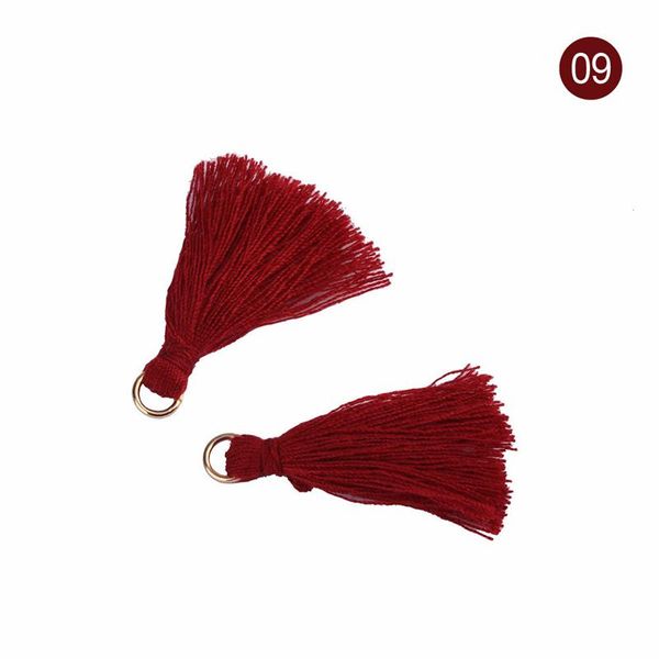 

50pcs 3.6cm mini metal ring polyester cotton fabric tassel diy pendant jewelry making fringe trim craft tassel sewing accessorie h bbybgc