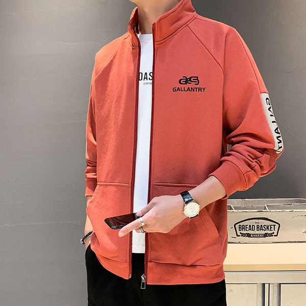 

korean fashion baseball jacket cardigan men's spring and autumn ins thin, Gray