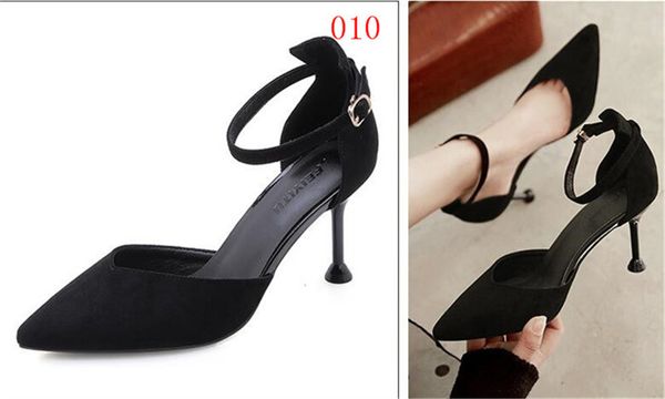 

fashion 2020 office caree designer women dress shoes high heels 10cm black womens high heels size 39