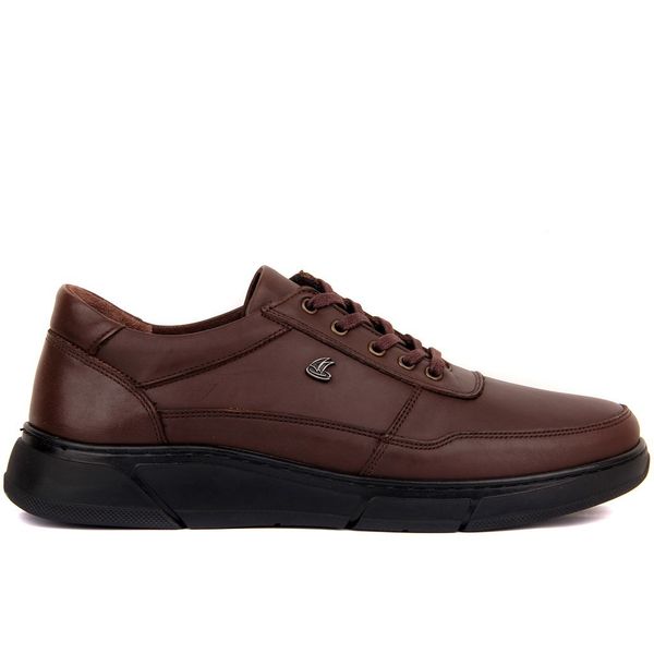 

sail lakers-brown leather male comfort q3in, Black