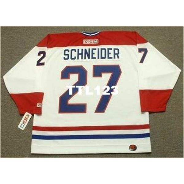

mens #27 mathieu schneider montreal canadiens 1993 ccm hockey jersey or custom any name or number retro jersey, Black