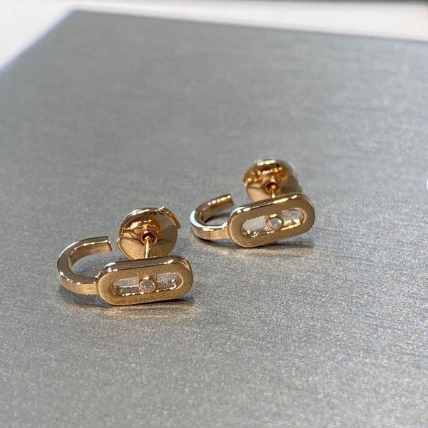 

stud luxury fashion brand 925 sterling silver fine jewelry rose gold plated earrings for women charms bijoux, Golden;silver