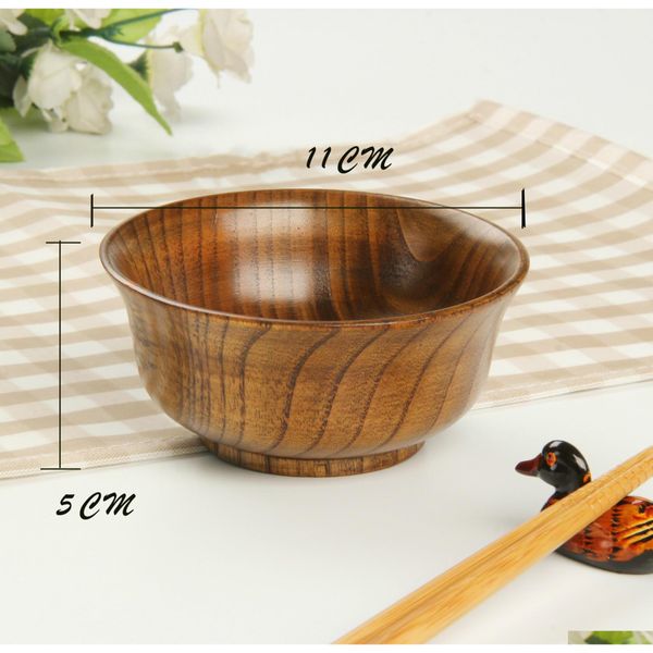 

natural jujube wooden bowl soup rice noodles salad lunch box kitchen tableware for round childre sqcsvl pets2010