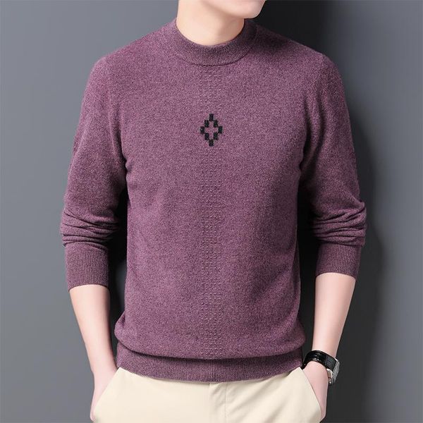 

thick warm sweaters man 100% goat cashmere knitting pullovers grade soft jumpers male solid color clothes, White;black